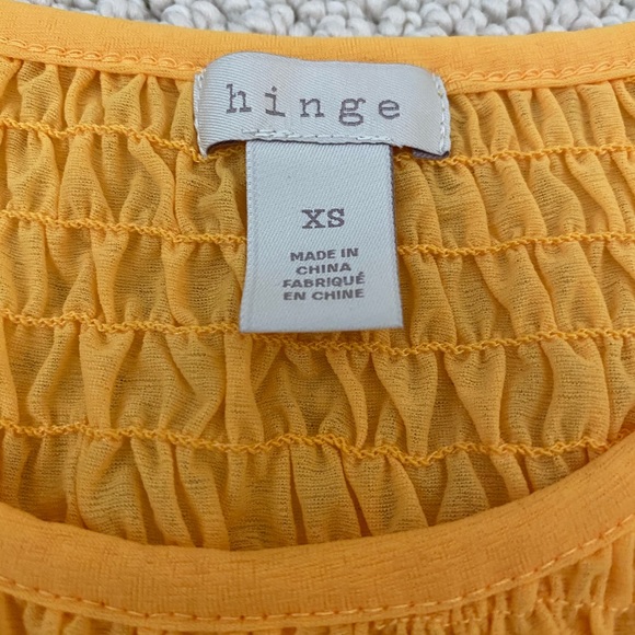 NWT Hinge Yellow Peplum Top - Picture 2 of 6